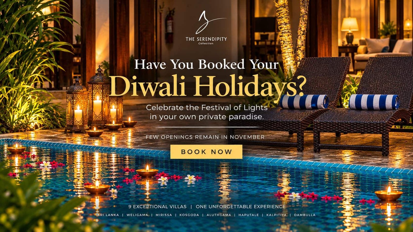 Have you booked your Diwali holidays? Few openings remain in November